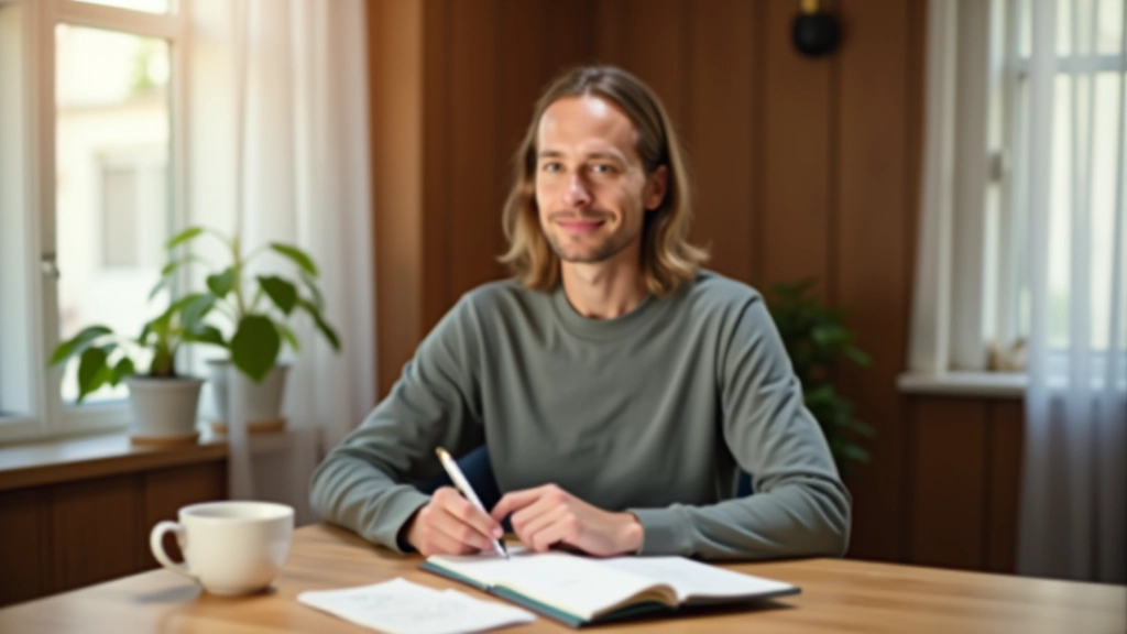 Personne prenant des notes sur un journal, planifiant son réseau de soutien