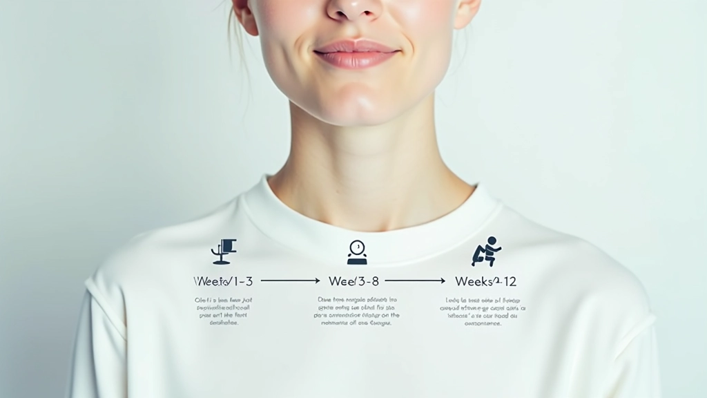Trois étapes visuelles montrant la progression: doute initial, effort du milieu, acceptation finale, graphique épuré sur fond clair